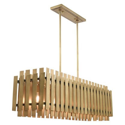 Livex Lighting Greenwich 5 Light 42" Wide Linear Chandelier