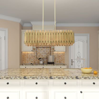 Livex Lighting Greenwich 5 Light 42" Wide Linear Chandelier