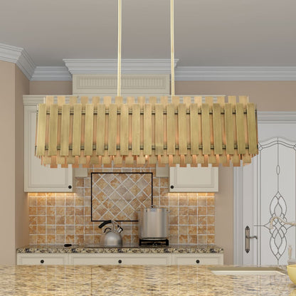 Livex Lighting Greenwich 5 Light 42" Wide Linear Chandelier