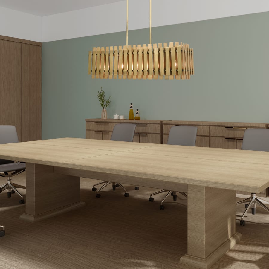 Livex Lighting Greenwich 5 Light 42" Wide Linear Chandelier