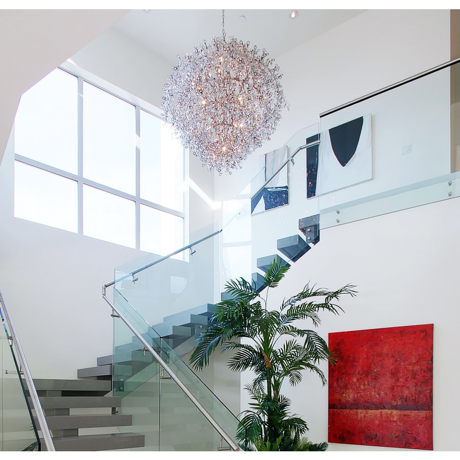 Maxim Comet 21 Light 50" Beveled Crystal Glass Pendant