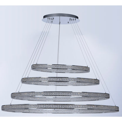 Maxim Eternity 60" Adjustable Ring LED Crystal Pendant