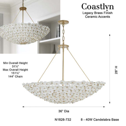 Metropolitan Coastlyn 8 Light 36" Wide Pendant