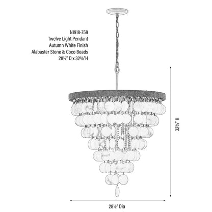 Metropolitan Aurelias Cove 12 Light 29" Wide Pendant