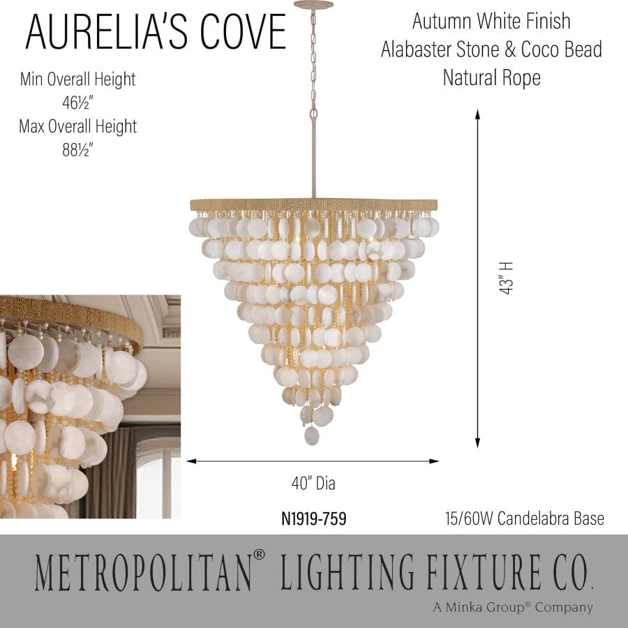 Metropolitan Aurelias Cove 15 Light 40" Wide Pendant