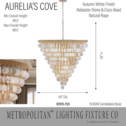 Metropolitan Aurelias Cove 15 Light 40" Wide Pendant