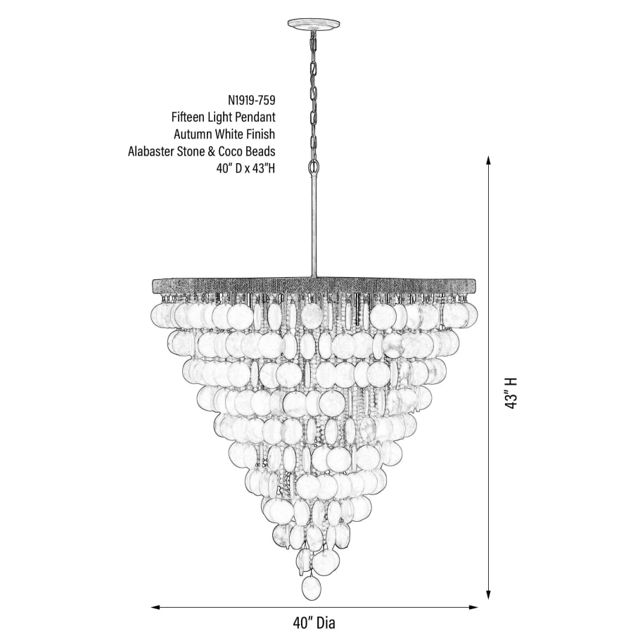 Metropolitan Aurelias Cove 15 Light 40" Wide Pendant