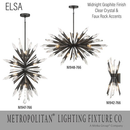 Metropolitan Elsa 12 Light 26" Wide Crystal Pendant