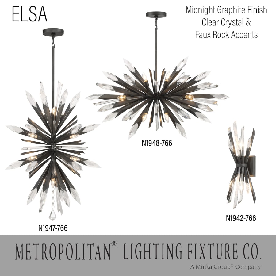 Metropolitan Elsa 12 Light 42" Wide Crystal Pendant