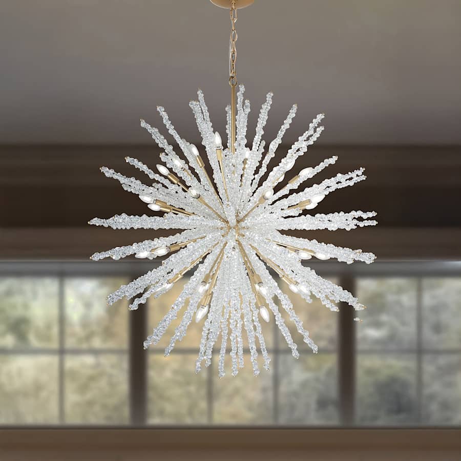 Metropolitan Aisi 40 Light 52" Wide Taper Candle Sputnik Chandelier