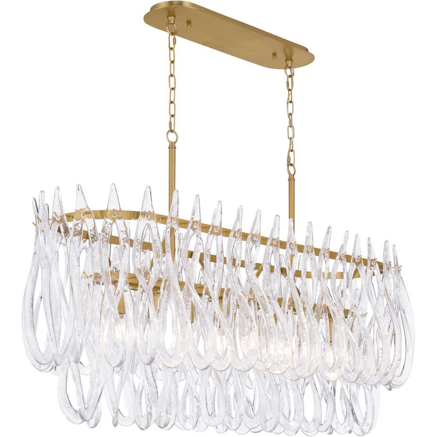 Metropolitan Glassara 8 Light 48" Wide Linear Chandelier with Clear Handmade Glass