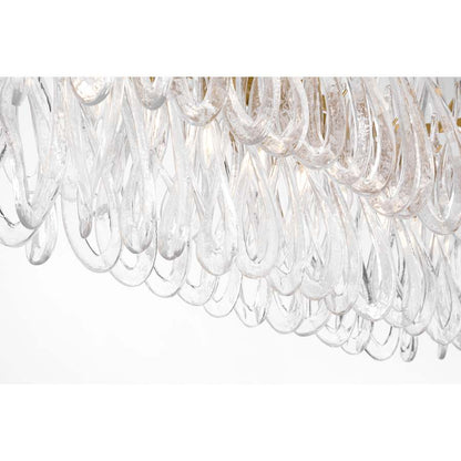 Metropolitan Glassara 8 Light 48" Wide Linear Chandelier with Clear Handmade Glass
