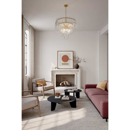Metropolitan Glassara 10 Light 32" Wide Waterfall Chandelier with Clear Handmade Glass