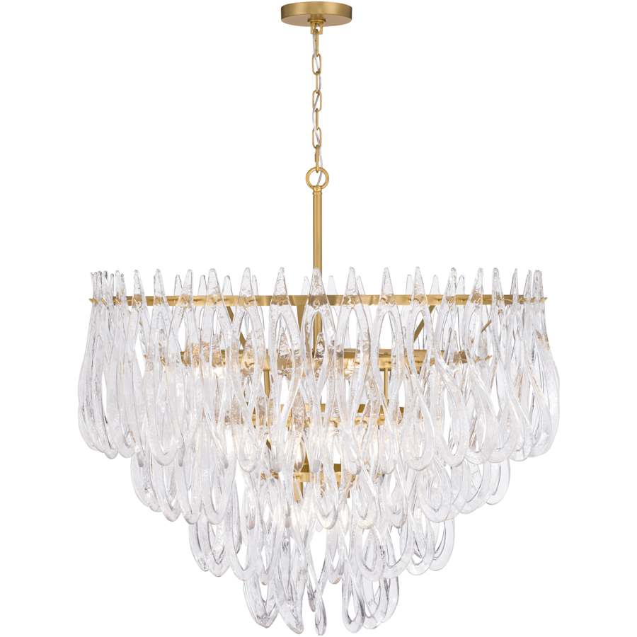 Metropolitan Glassara 15 Light 40" Wide Waterfall Chandelier with Clear Handmade Glass