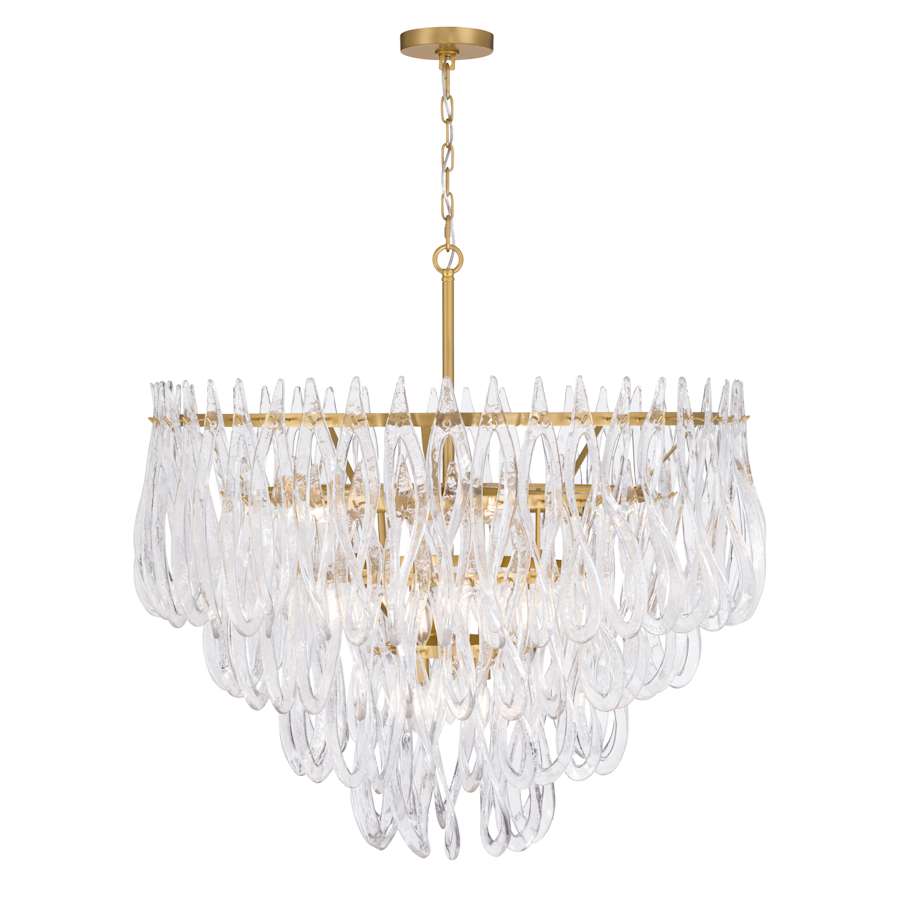 Metropolitan Glassara 15 Light 40" Wide Waterfall Chandelier with Clear Handmade Glass