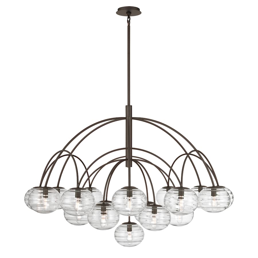 Metropolitan Lenora 19 Light 48" Wide Chandelier with Clear, Water Glass Shades