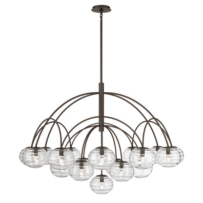 Metropolitan Lenora 19 Light 48" Wide Chandelier with Clear, Water Glass Shades