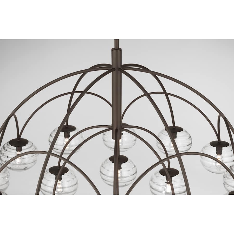 Metropolitan Lenora 19 Light 48" Wide Chandelier with Clear, Water Glass Shades