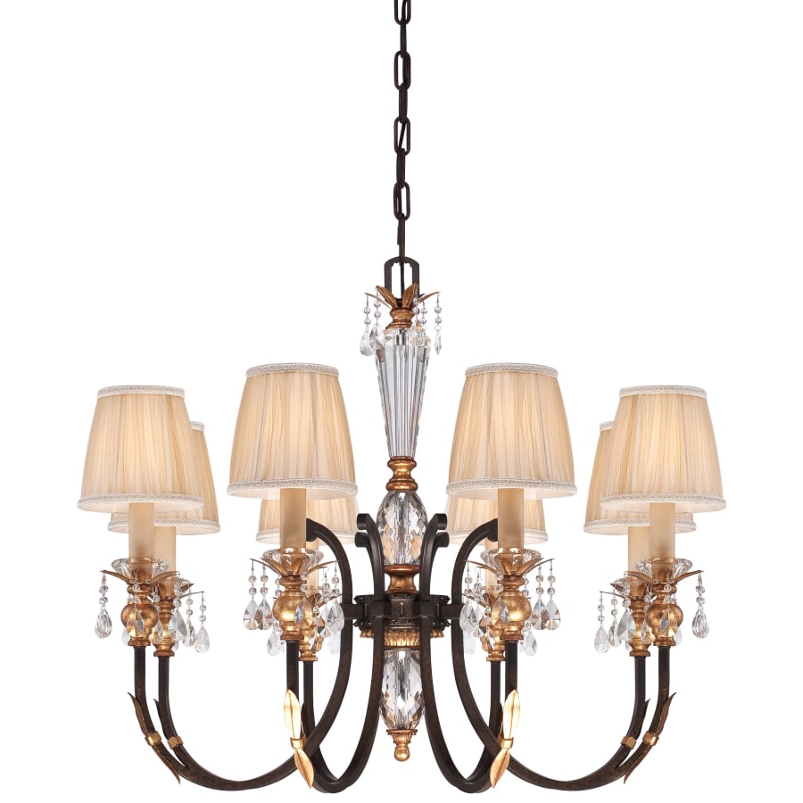 Metropolitan 8 Light 1 Tier Candle Style Crystal Chandelier from the Bella Cristallo Collection