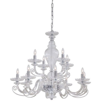 Metropolitan 12 Light 2 Tier Candle Style Chandelier from the Metropolitan Collection