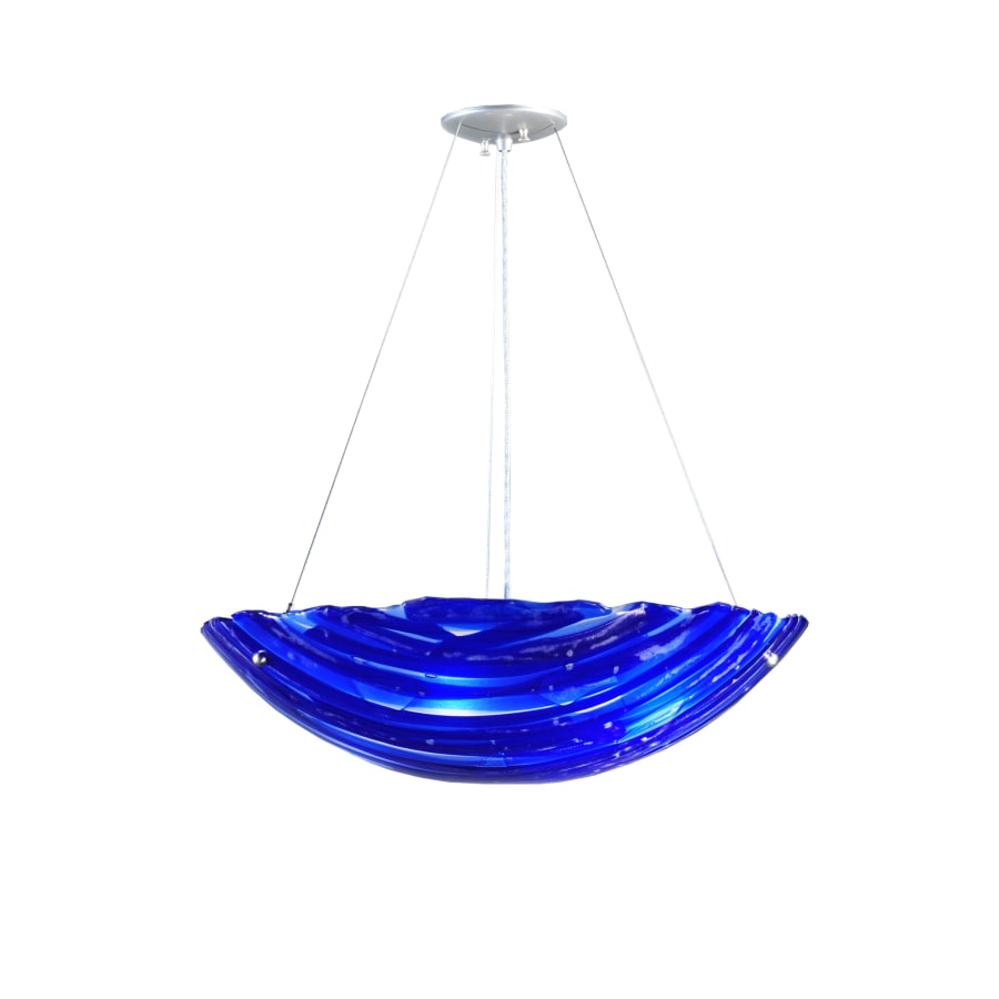 Meyda Tiffany 24" W Azul Fused Glass Inverted Pendant