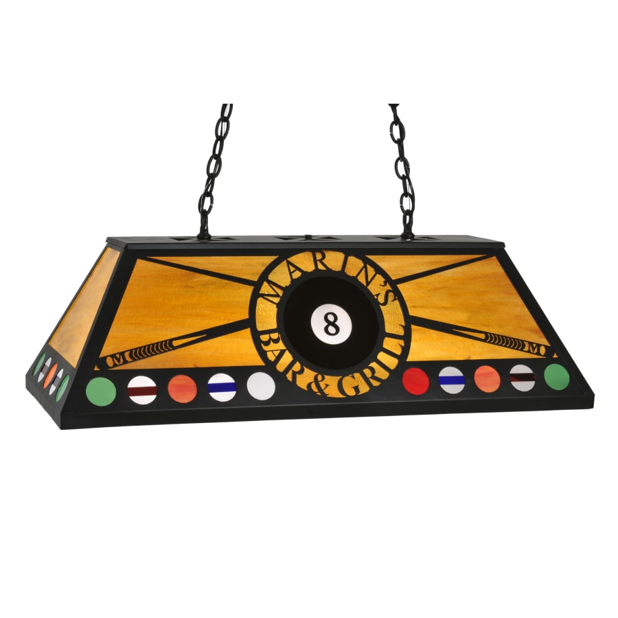 Meyda Tiffany 39" L Personalized Marin's Bar & Grill Island / Billiard Fixture
