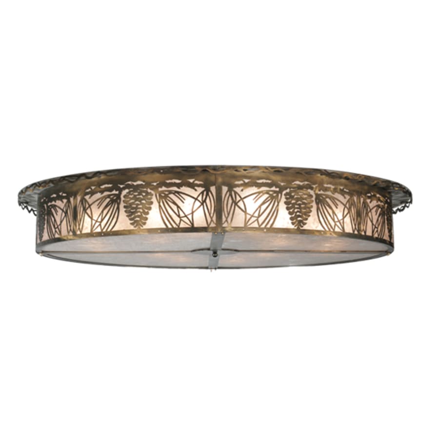 Meyda Tiffany Mountain Pine 12 Light 72" Wide Semi-Flush Drum Ceiling Fixture