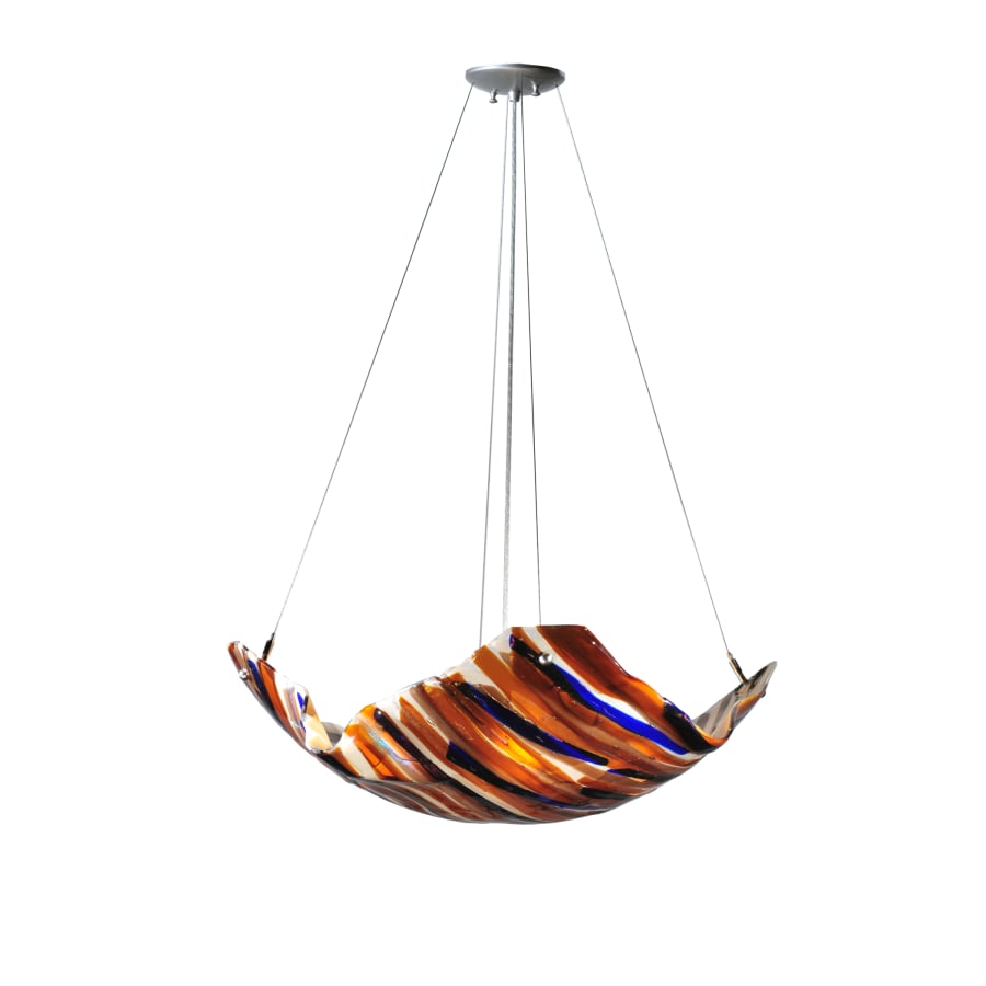 Meyda Tiffany 28" W Oceano Fused Glass Inverted Pendant