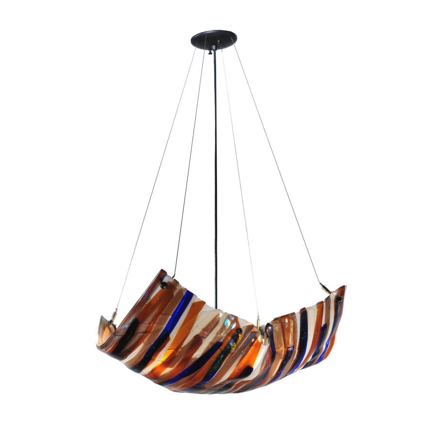 Meyda Tiffany 29" W Oceano Fused Glass Inverted Pendant