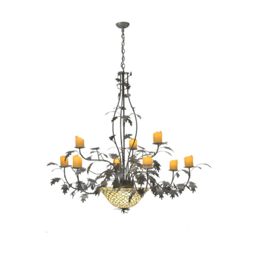 Meyda Tiffany Diamond and Jewel 9 Light 63" Wide Pillar Candle Style Chandelier