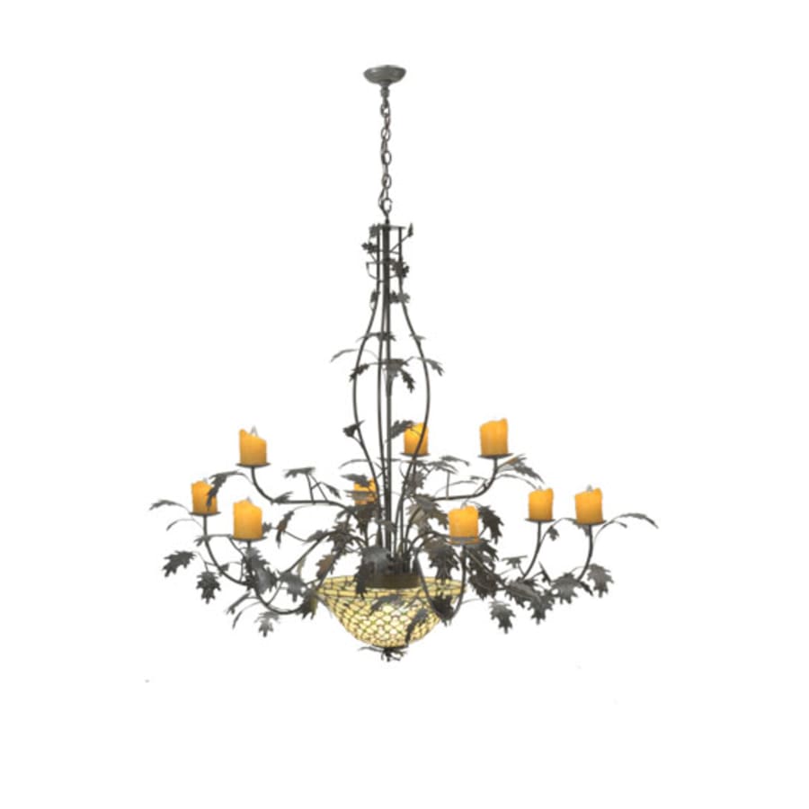Meyda Tiffany Diamond and Jewel 9 Light 63" Wide Pillar Candle Style Chandelier