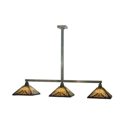 Meyda Tiffany Mission 3 Light 63" Wide Linear Pendant