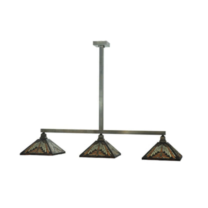Meyda Tiffany Mission 3 Light 63" Wide Linear Pendant