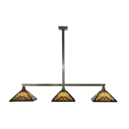Meyda Tiffany Mission 3 Light 63" Wide Linear Pendant