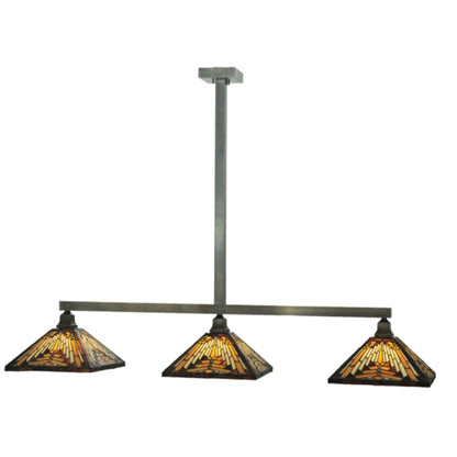Meyda Tiffany Mission 3 Light 63" Wide Linear Pendant