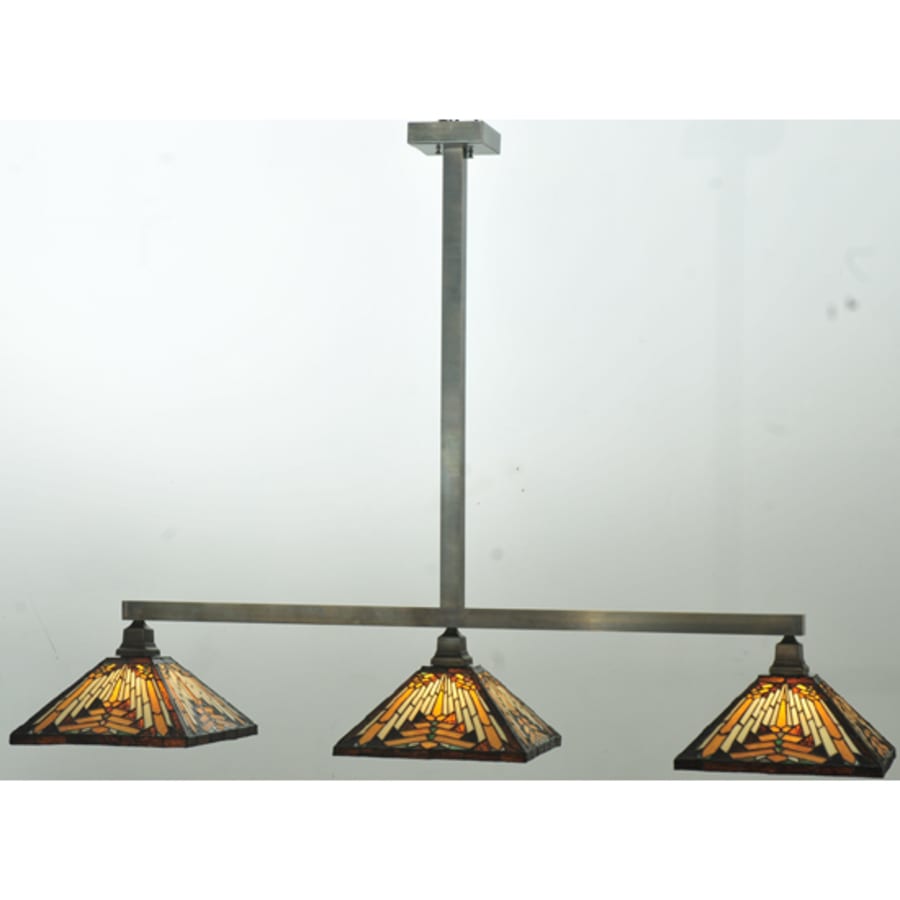 Meyda Tiffany Mission 3 Light 63" Wide Linear Pendant