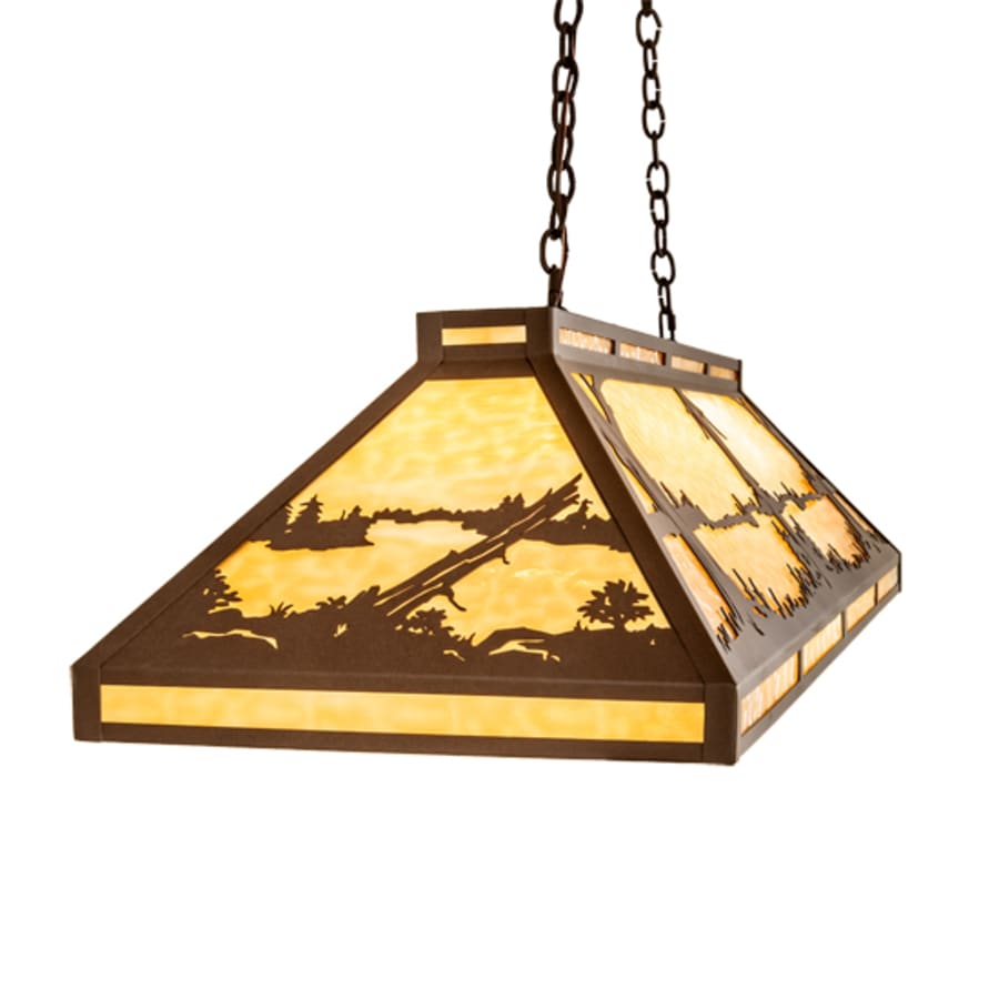 Meyda Tiffany Quiet Pond 9 Light 61" Wide Linear Pendant