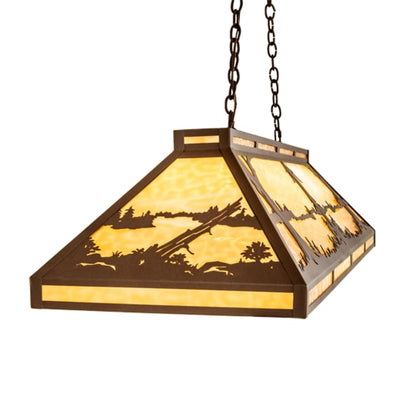 Meyda Tiffany Quiet Pond 9 Light 61" Wide Linear Pendant