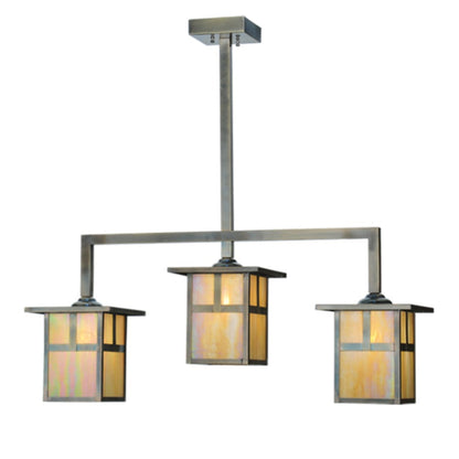 Meyda Tiffany Mission 3 Light 38" Wide Linear Pendant