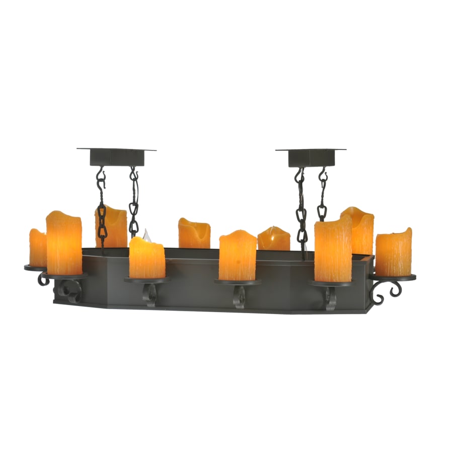 Meyda Tiffany 48" L Carpathian 10 Light Oblong Chandelier