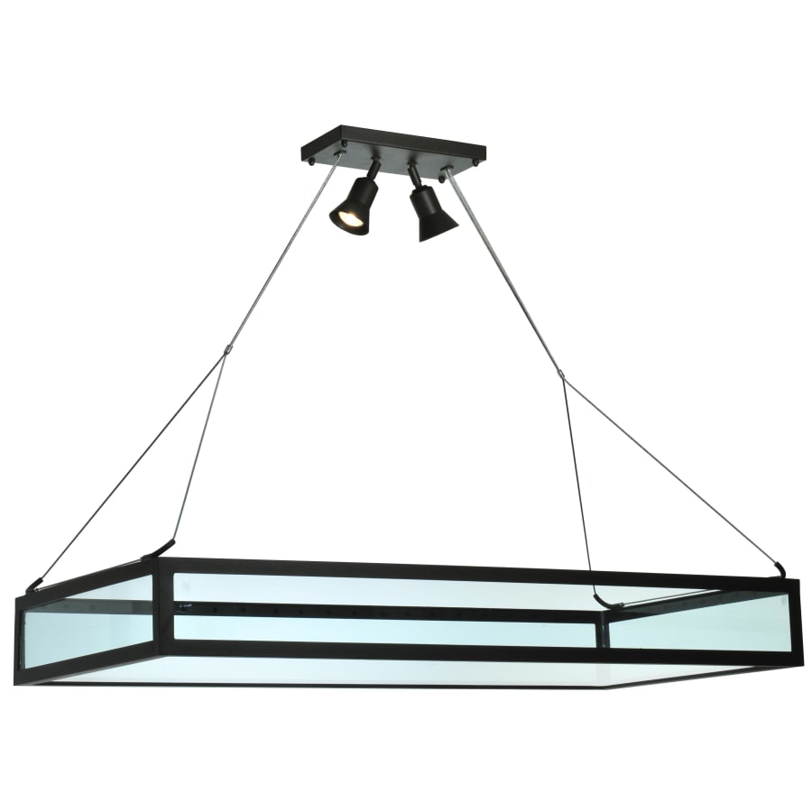 Meyda Tiffany 49" L Glass Tray Oblong Inverted Semi-Flush Ceiling Fixture