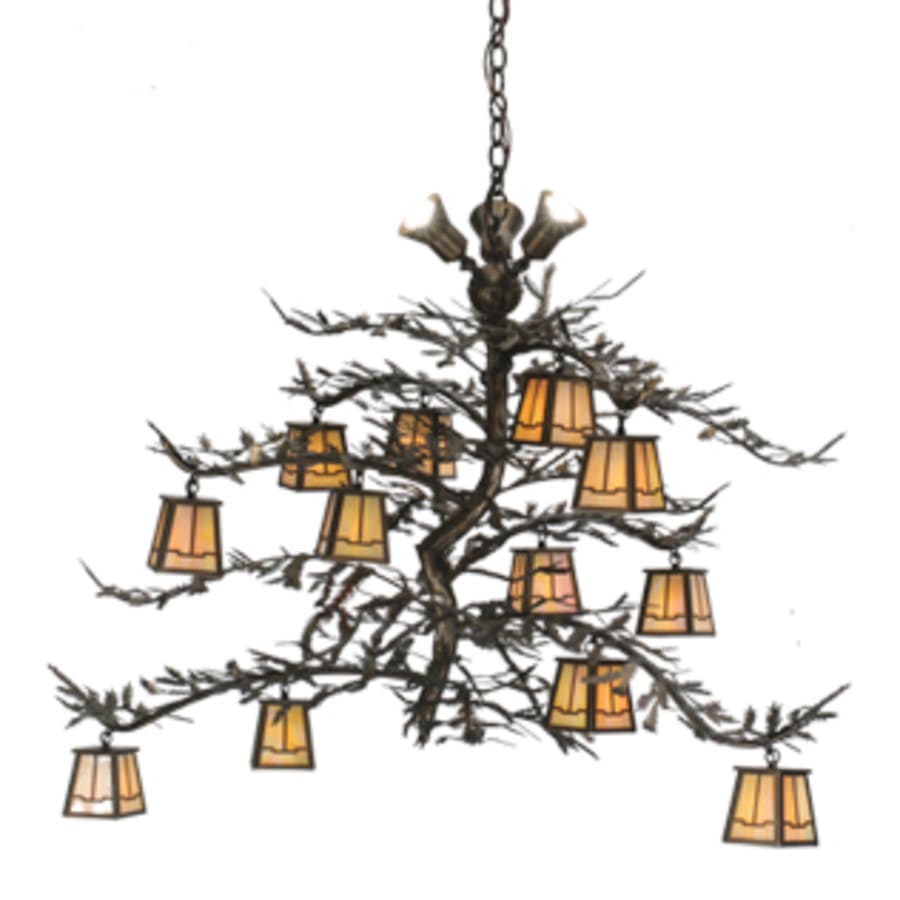 Meyda Tiffany Pine Branch Valley View 15 Light 52" Wide Chandelier