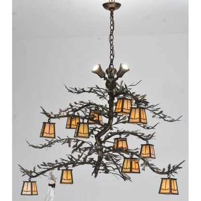 Meyda Tiffany Pine Branch Valley View 15 Light 52" Wide Chandelier