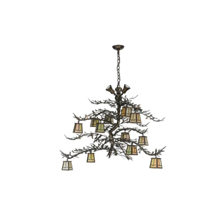 Meyda Tiffany Pine Branch Valley View 15 Light 52" Wide Chandelier
