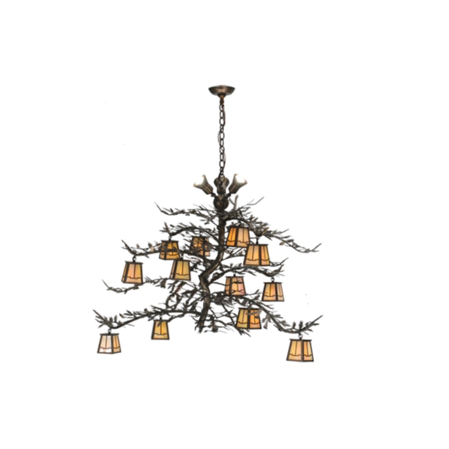 Meyda Tiffany Pine Branch Valley View 15 Light 52" Wide Chandelier