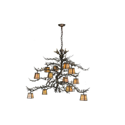 Meyda Tiffany Pine Branch Valley View 15 Light 52" Wide Chandelier