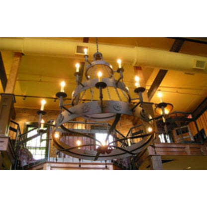 Meyda Tiffany Warwick 21 Light 72" Wide Taper Candle Style Chandelier - Dark Roast Finish