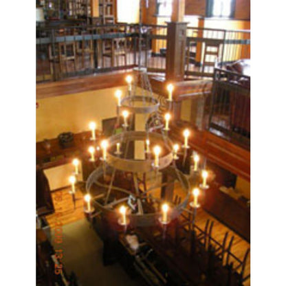Meyda Tiffany Warwick 21 Light 72" Wide Taper Candle Style Chandelier - Dark Roast Finish