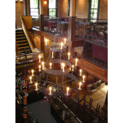 Meyda Tiffany Warwick 21 Light 72" Wide Taper Candle Style Chandelier - Dark Roast Finish