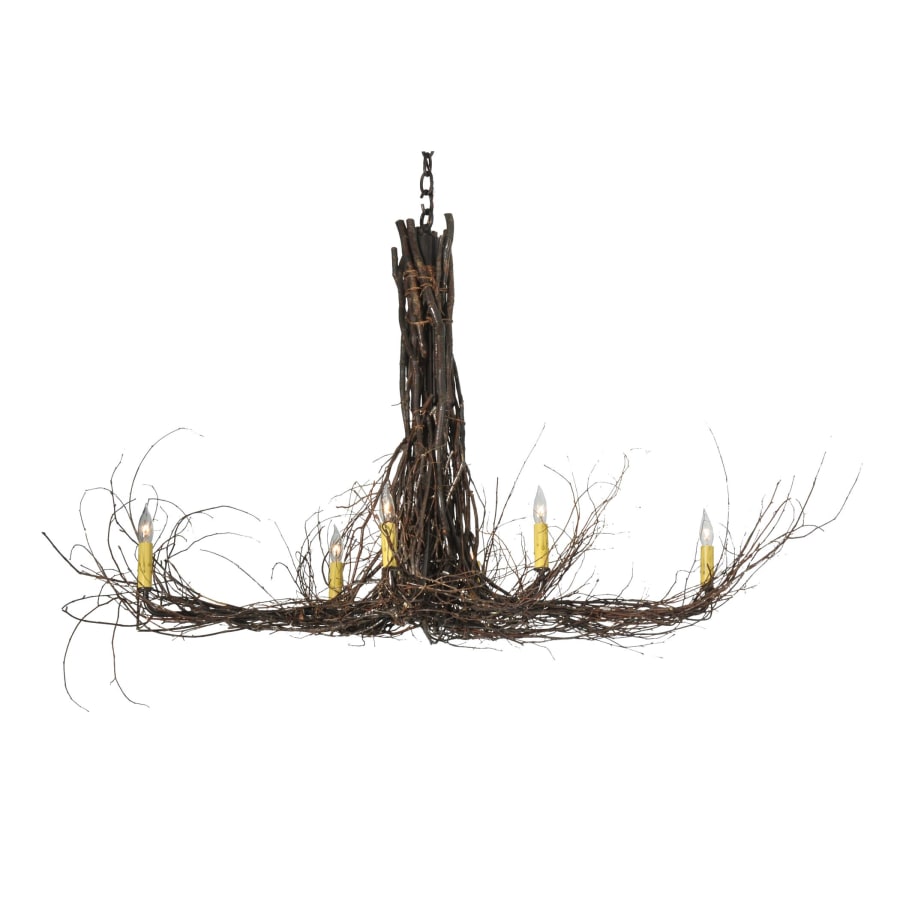 Meyda Tiffany 48" L Twigs 6 Light Chandelier